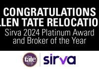 Allen Tate Relocation Earns Top Honors from Sirva Worldwide
